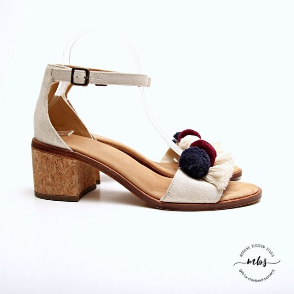 Soludos Capri Pom Pom Heel Sandals - Picture 2 of 14